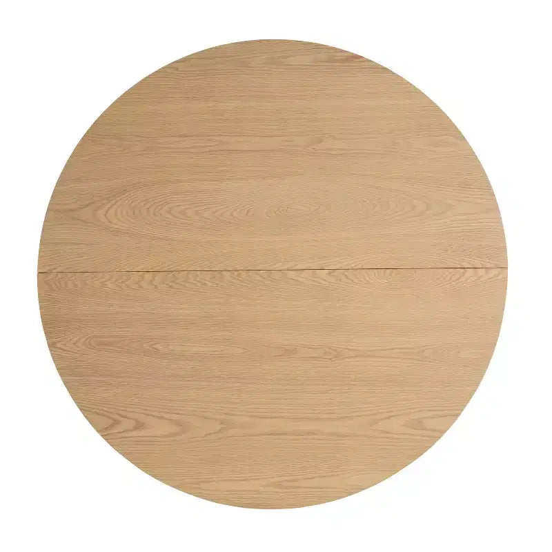 Table de salle à manger ronde en bois de 48 po avec pieds entrecroisés