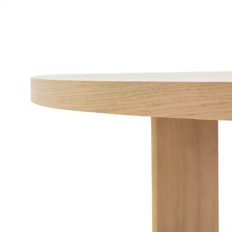 Table de salle à manger ronde en bois de 48 po avec pieds entrecroisés