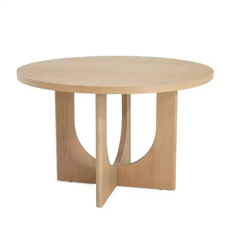 Christopher Knight Home Beau Rustic 48 Wood Round Dining Table with Criss Cross Legs
