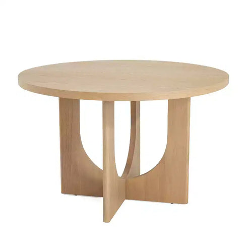 Christopher Knight Home Beau Rustic 48 Wood Round Dining Table with Criss Cross Legs