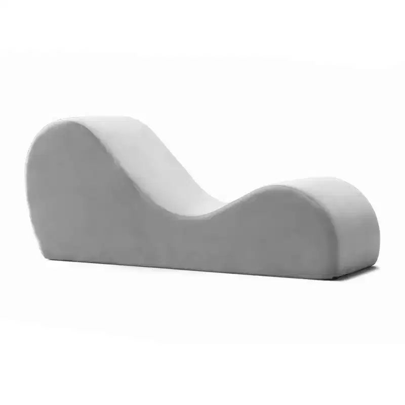 Élégante chaise longue de yoga – Fabriquée aux États-Unis – Idéale pour les étirements, la relaxation, l'exercice et plus, 152 cm L x 46 cm l x 66 cm H, Gris clair