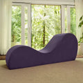 Élégante chaise longue de yoga – Fabriquée aux États-Unis – Idéale pour les étirements, la relaxation, l'exercice et plus, 152 cm L x 46 cm l x 66 cm H, Gris clair