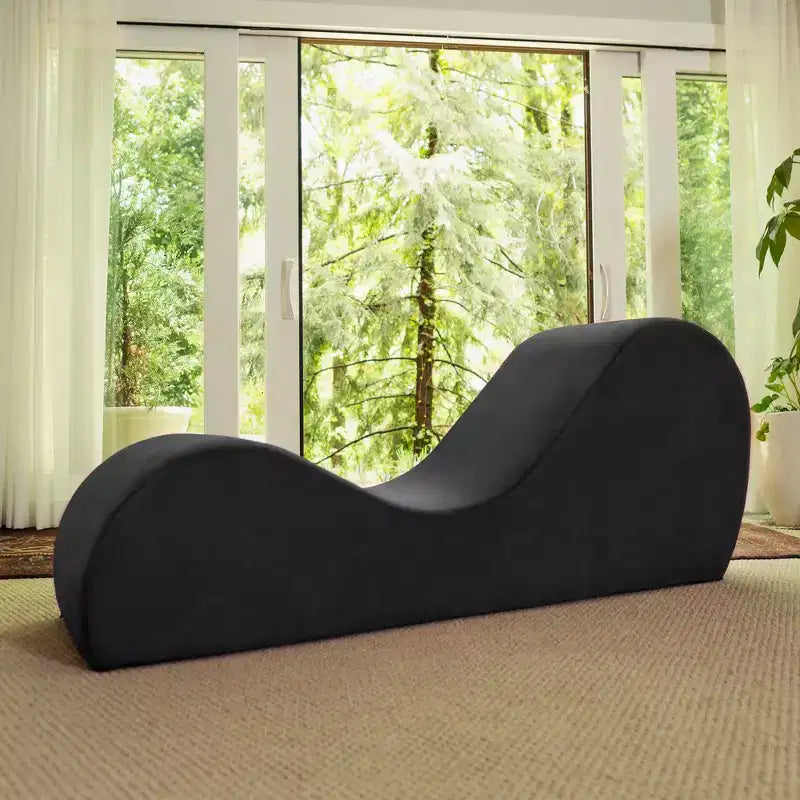 Élégante chaise longue de yoga – Fabriquée aux États-Unis – Idéale pour les étirements, la relaxation, l'exercice et plus, 152 cm L x 46 cm l x 66 cm H, Gris clair