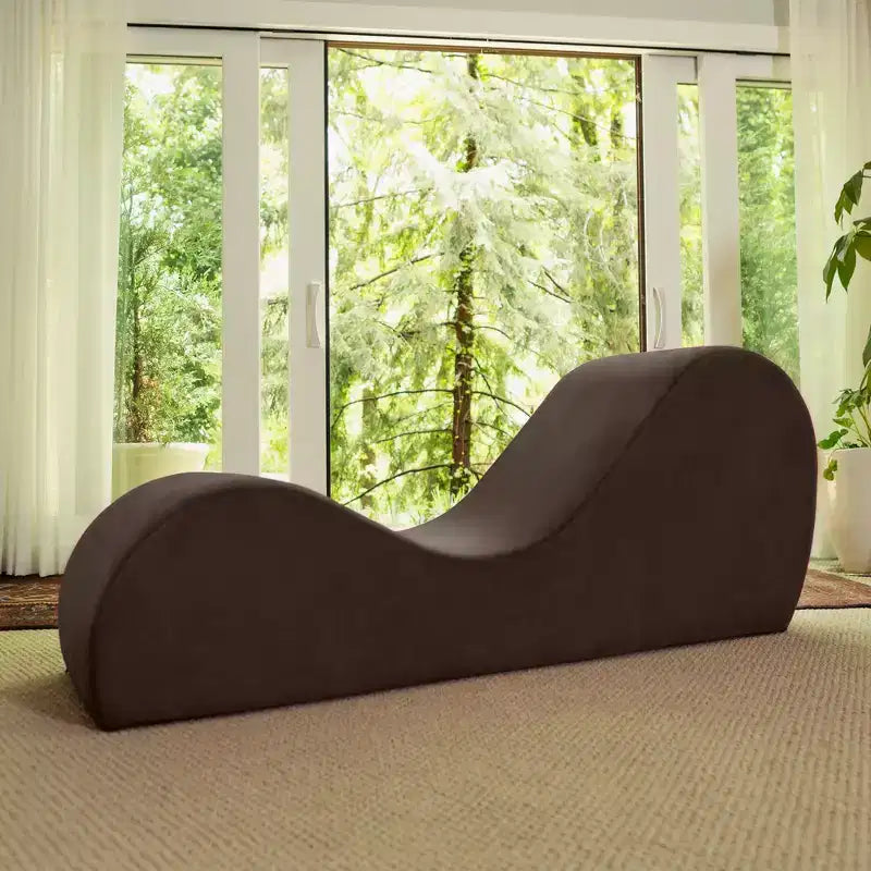 Élégante chaise longue de yoga – Fabriquée aux États-Unis – Idéale pour les étirements, la relaxation, l'exercice et plus, 152 cm L x 46 cm l x 66 cm H, Gris clair