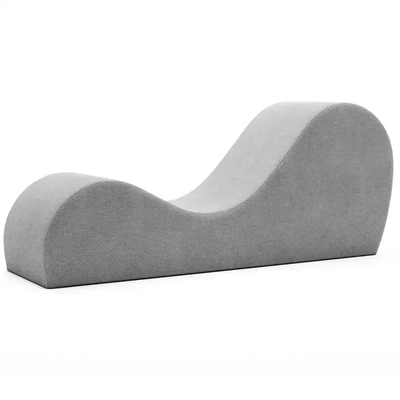 Élégante chaise longue de yoga – Fabriquée aux États-Unis – Idéale pour les étirements, la relaxation, l'exercice et plus, 152 cm L x 46 cm l x 66 cm H, Gris clair