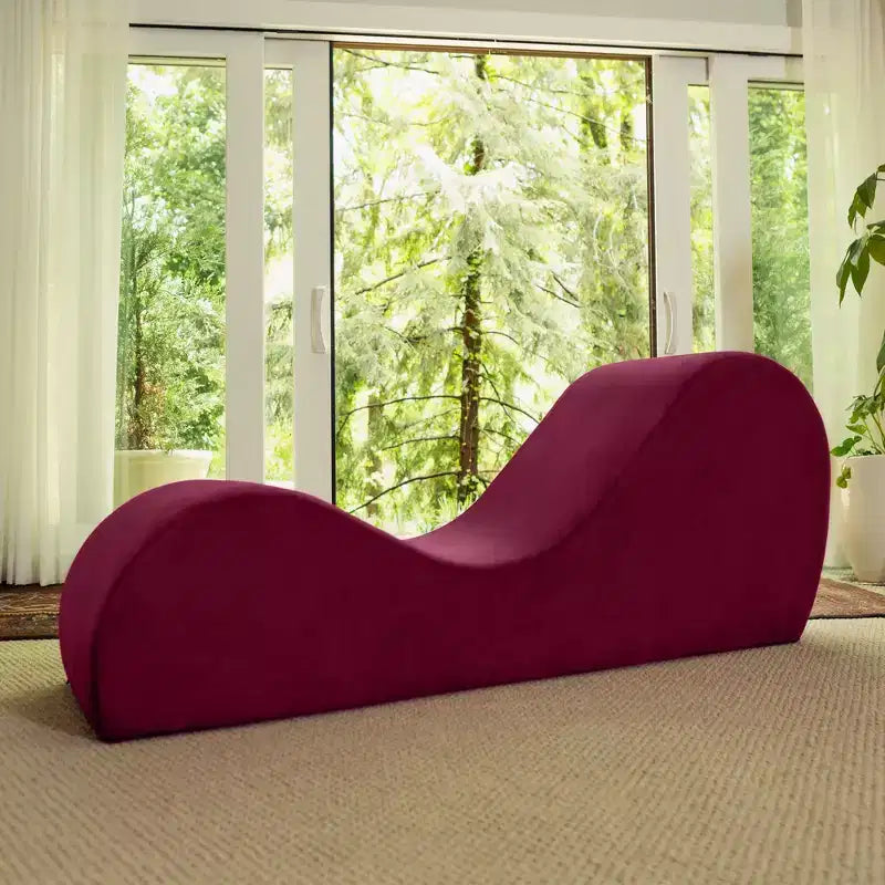 Élégante chaise longue de yoga – Fabriquée aux États-Unis – Idéale pour les étirements, la relaxation, l'exercice et plus, 152 cm L x 46 cm l x 66 cm H, Gris clair