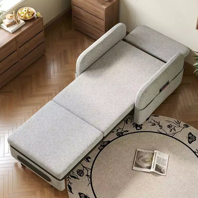 Canapé-lit convertible moderne réglable avec tissu en lin moderne pour salon