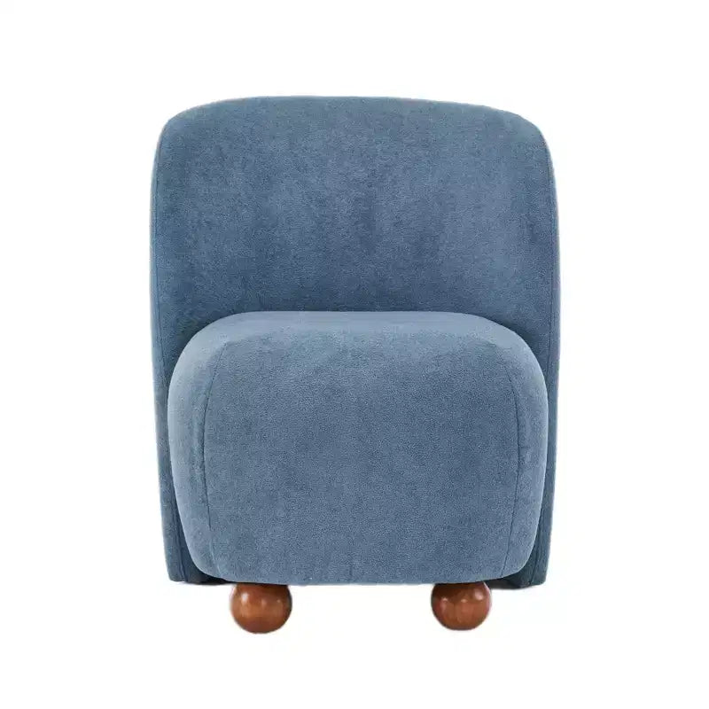 Fauteuils d'appoint pour chambre à coucher, fauteuil d'appoint moderne à dossier bas, chaises de salon sans accoudoirs rembourrées, pieds ronds en bois de pin
