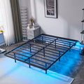 Karl Home Full Size Floating Bed Frame with Usb Charging Station and Led Light