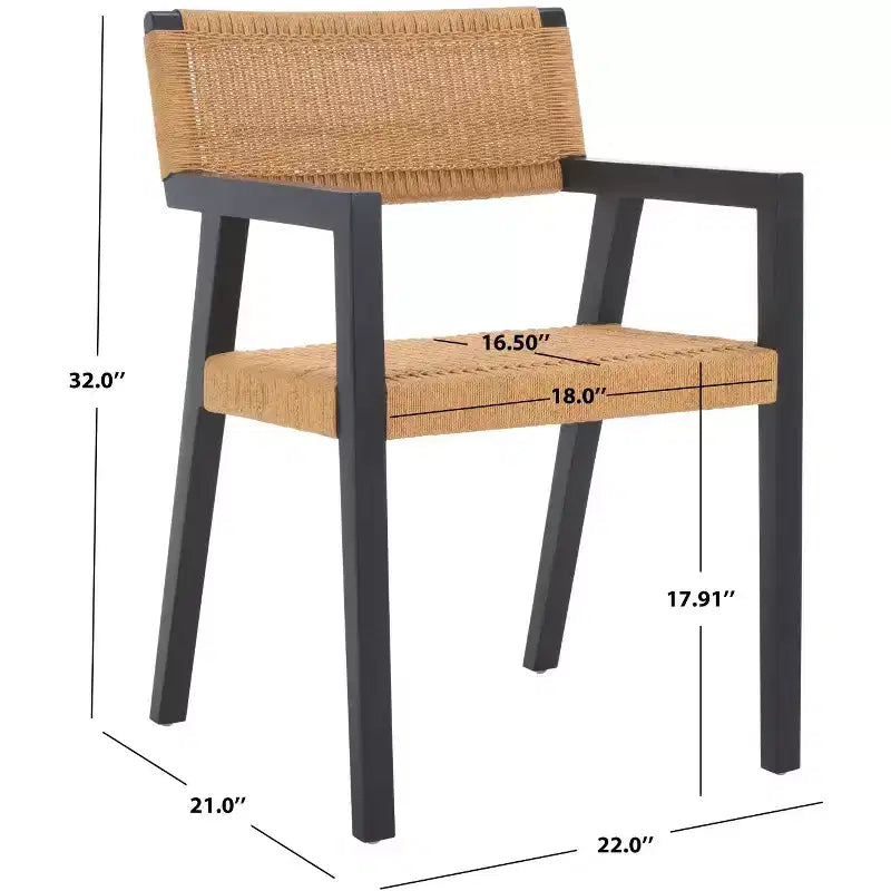 Chaise de salle à manger en corde tressée