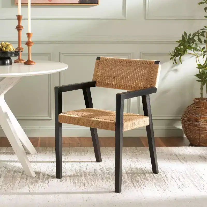 Chaise de salle à manger en corde tressée