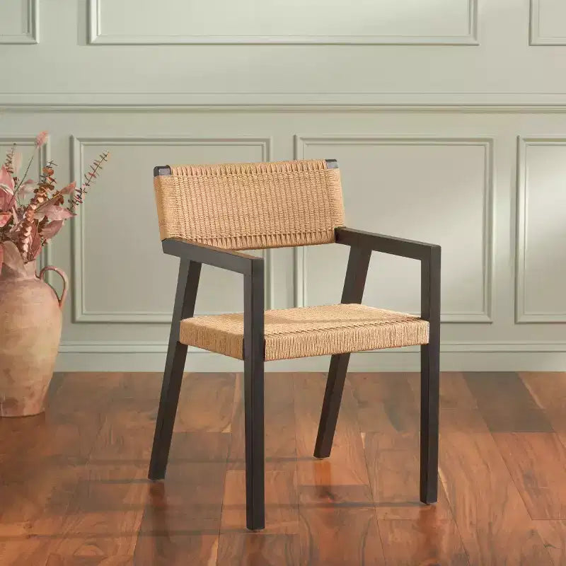 Chaise de salle à manger en corde tressée