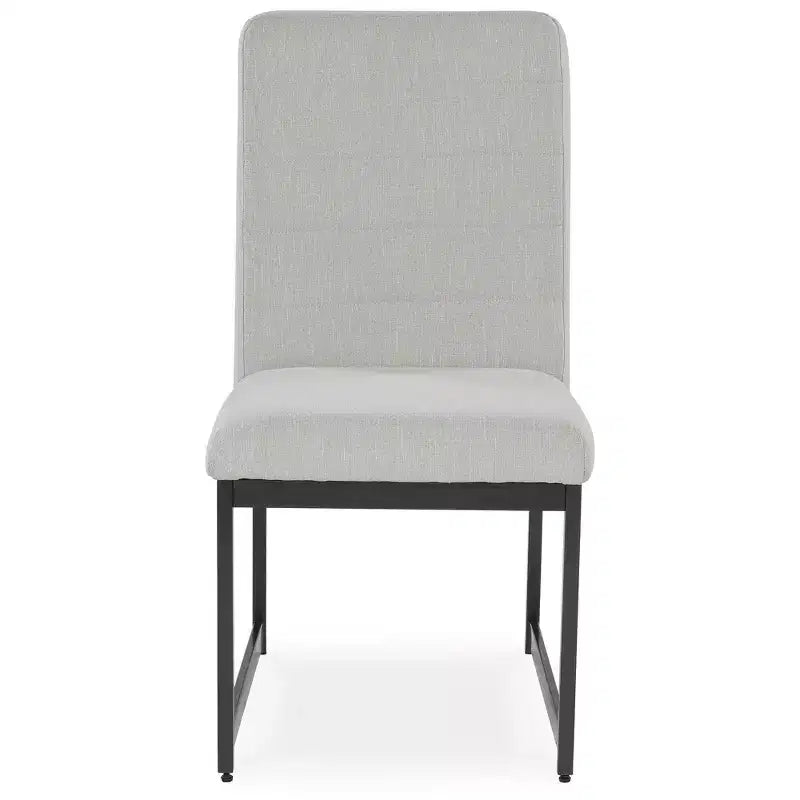 Chaises de salle à manger modernes rembourrées, lot de 2, beiges