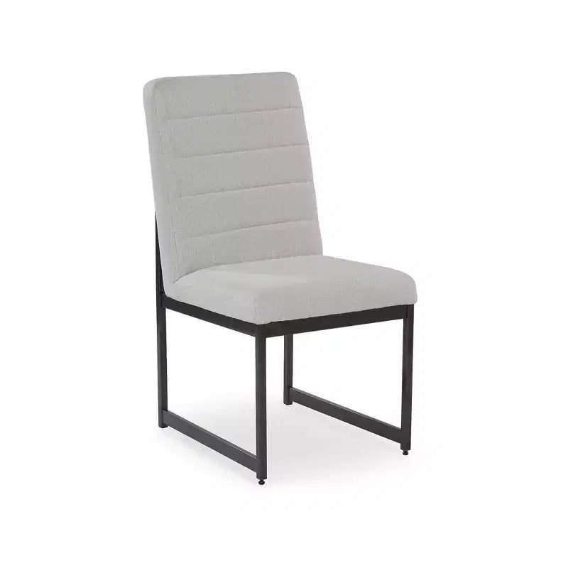 Chaises de salle à manger modernes rembourrées, lot de 2, beiges