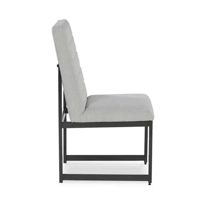 Chaises de salle à manger modernes rembourrées, lot de 2, beiges