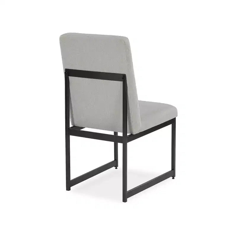 Chaises de salle à manger modernes rembourrées, lot de 2, beiges