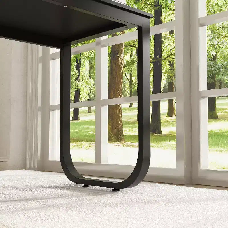 Bureau d'ordinateur à piédestal unique : poste de travail modulaire avec organiseur à 3 tiroirs, étagère ouverte et rangement réglable Bureau d'ordinateur pour la maison