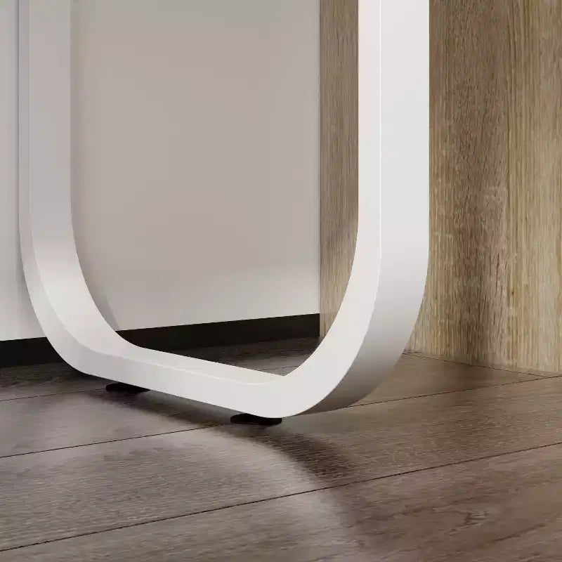 Bureau d'ordinateur à piédestal unique : poste de travail modulaire avec organiseur à 3 tiroirs, étagère ouverte et rangement réglable Bureau d'ordinateur pour la maison