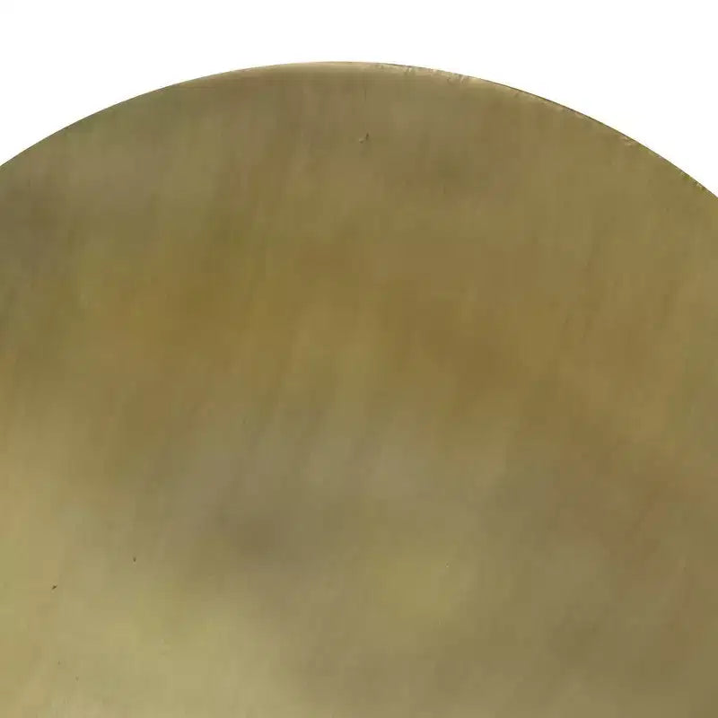 Table Basse Ronde Tambour, Ombre Laiton Antique, 87,5 cm -
