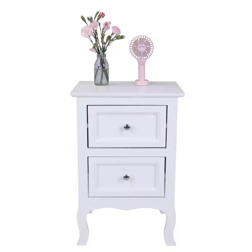 Karl Home 2-Drawer White MDF 15.75in. W Nightstands