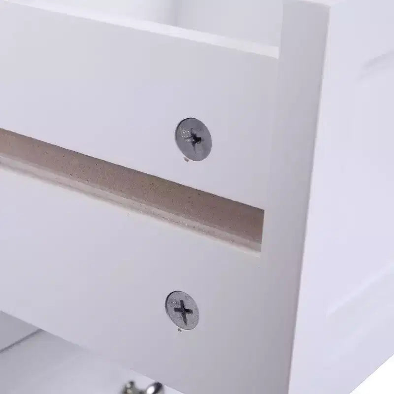 Tables de chevet 2 tiroirs en MDF blanc de 40 cm (15,75 po) de large