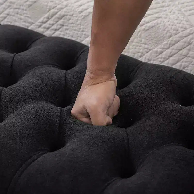 Banc de rangement moderne 65,7 avec pieds en bois massif, banc de bout de lit avec accoudoir roulé, siège d'entrée et coffre à jouets pour salon, chambre à coucher