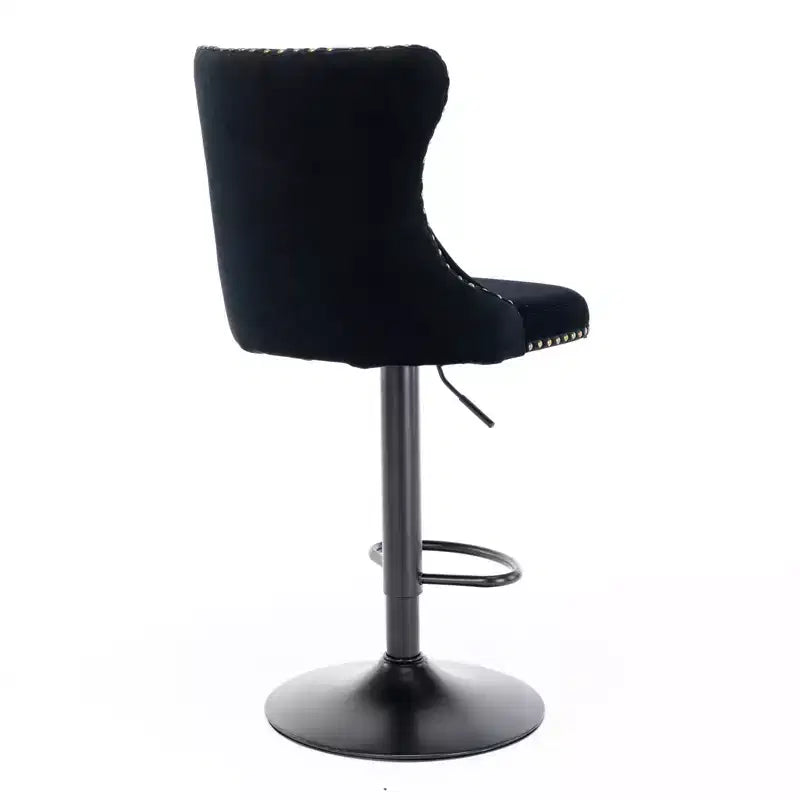 2 tabourets de bar pivotants en velours, hauteur réglable, dossier capitonné, rembourrage moderne pour cuisine, pub, salle à manger