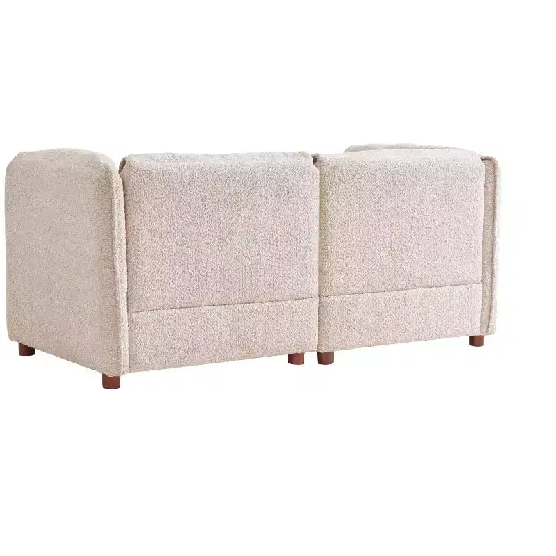 Canapé sectionnel moderne 2 places en tissu bouclé de 168 cm