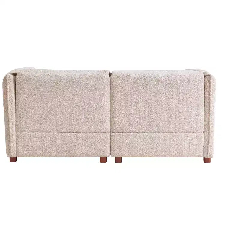 Canapé sectionnel moderne 2 places en tissu bouclé de 168 cm