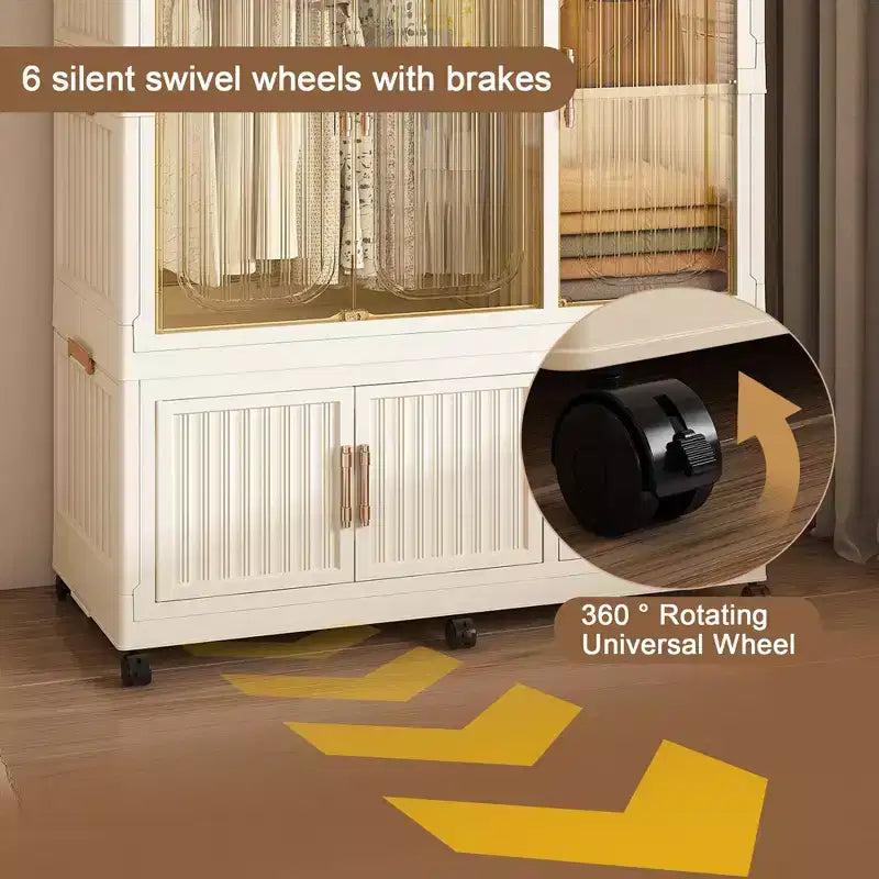 Armoire de rangement portable, Meuble de rangement, avec 9 portes magnétiques et 9 cubes