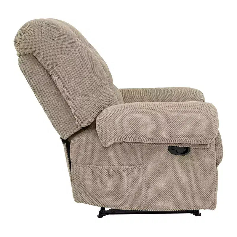 Fauteuil inclinable moderne rembourré en tissu surdimensionné