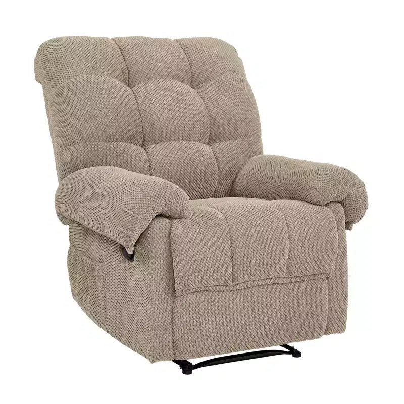 Fauteuil inclinable moderne rembourré en tissu surdimensionné