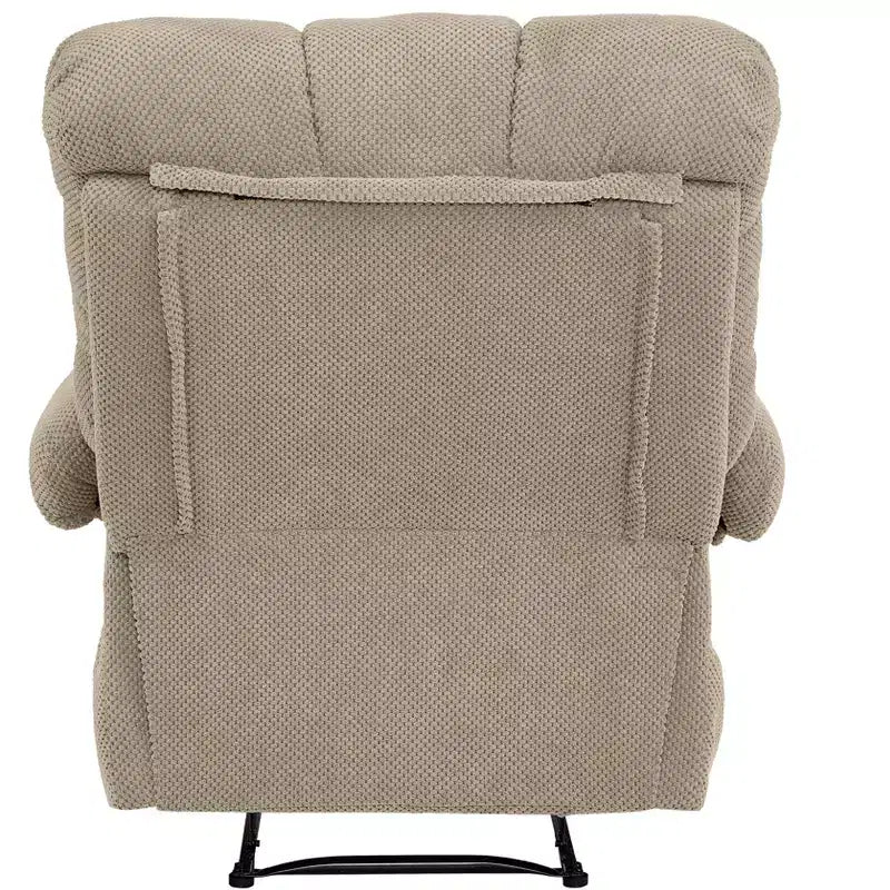 Fauteuil inclinable moderne rembourré en tissu surdimensionné