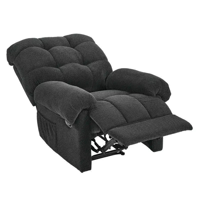 Fauteuil inclinable moderne rembourré en tissu surdimensionné