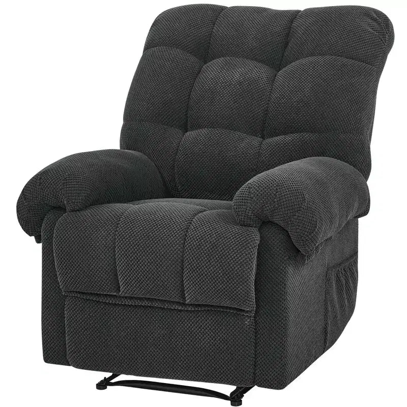 Fauteuil inclinable moderne rembourré en tissu surdimensionné