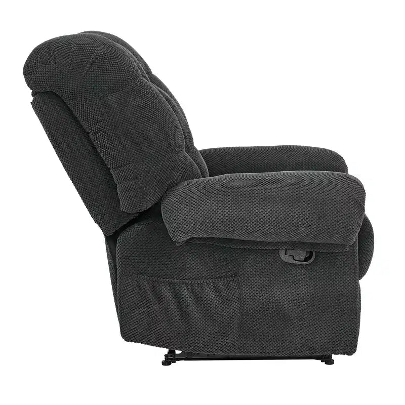 Fauteuil inclinable moderne rembourré en tissu surdimensionné