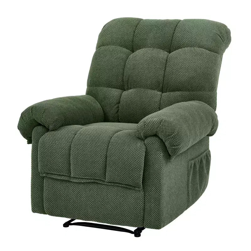 Fauteuil inclinable moderne rembourré en tissu surdimensionné