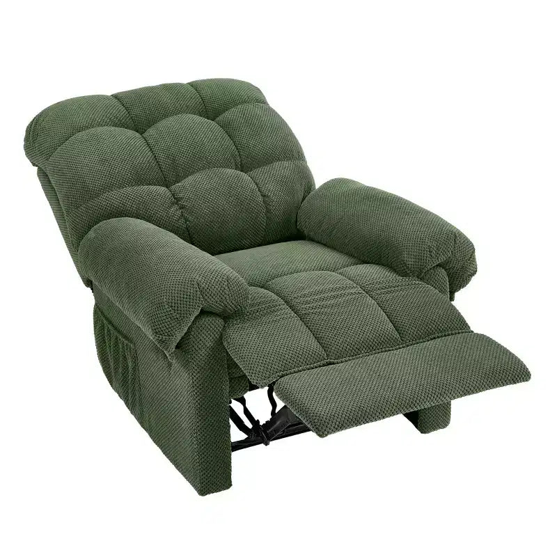 Fauteuil inclinable moderne rembourré en tissu surdimensionné
