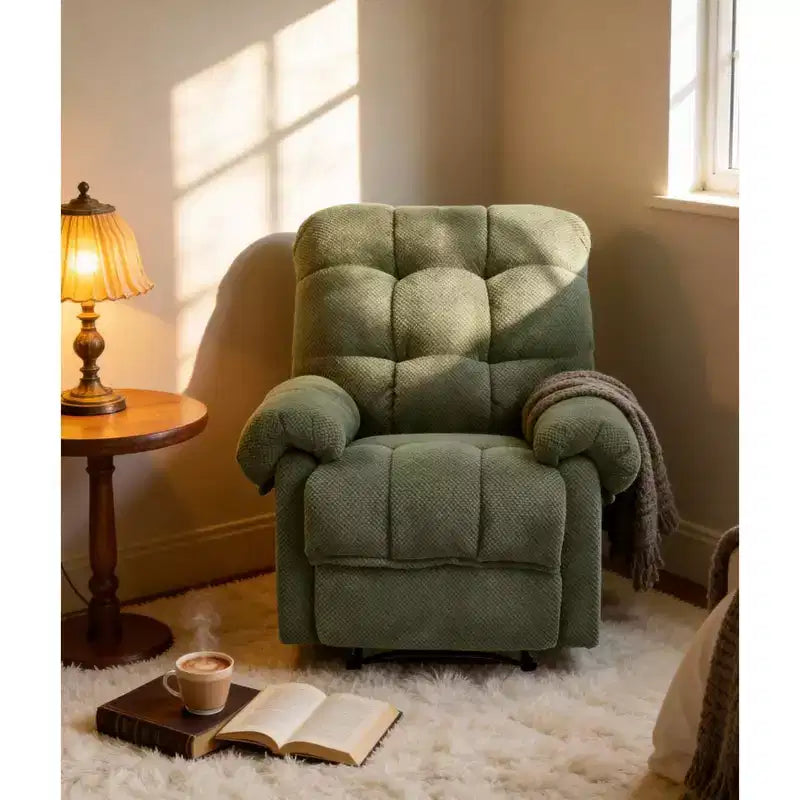 GDFStudio Chad Modern Overstuffed Fabric Upholstered Recliner Chair