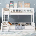 FAMYYT Twin XL Size Wood Bed?With Guardrail, ladder, Easy Assembly