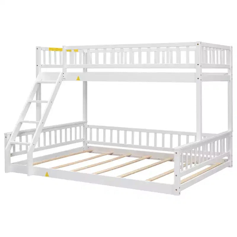 Lit en bois Twin XL avec garde-corps, échelle, assemblage facile