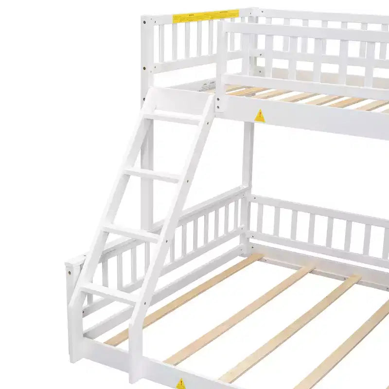 Lit en bois Twin XL avec garde-corps, échelle, assemblage facile