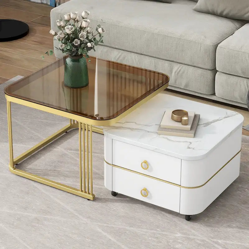 Nesting Coffee Table with Wheels