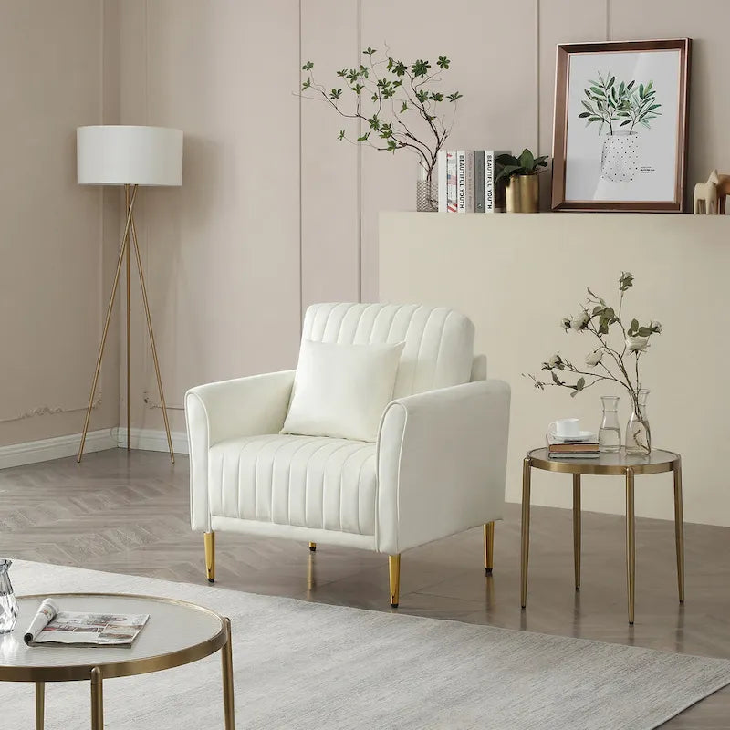 Velvet Accent Chair Living Room Chair Set of 2