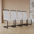 High Back Upholstered Side Chair with C-shaped Tube