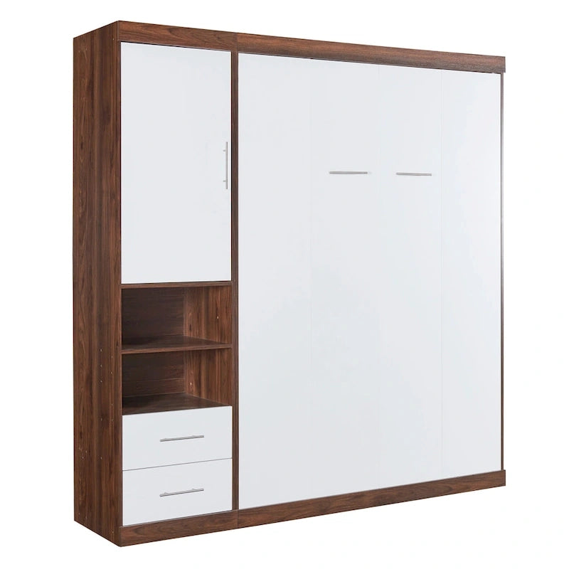 Full Size Murphy Bed Wall Bed with Cabinet