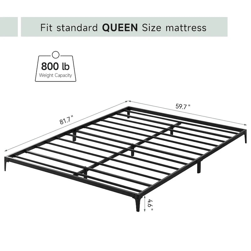 Metal Bed Frame, Low Platform Bed Frames