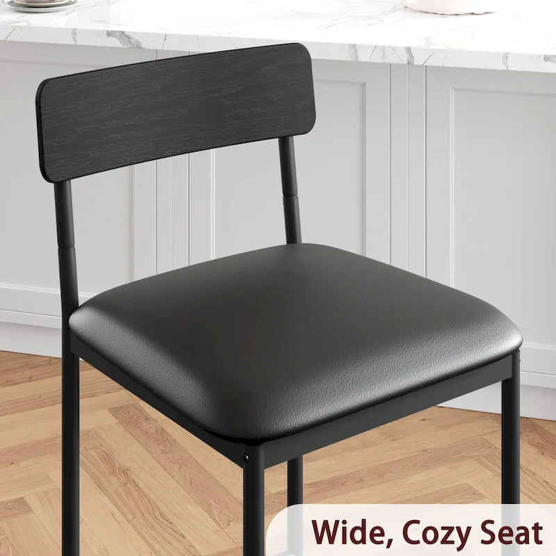 Bar Stools Set of 4, Kitchen Bar Stools with Footrest