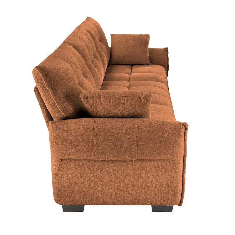 Modern 3-Seater Tufted Sofa Couch with Pillows