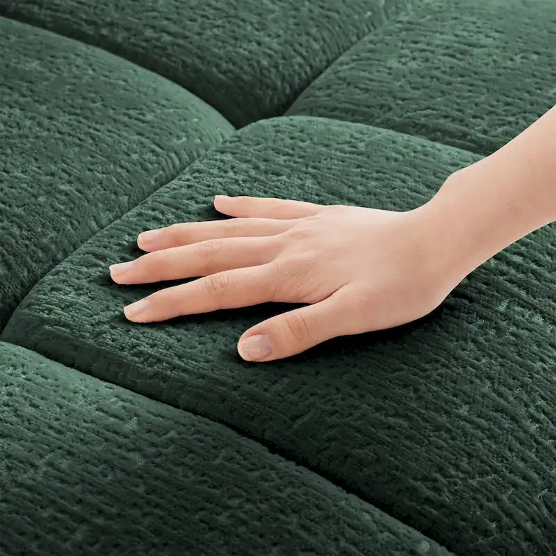 Modern 3-Seater Tufted Sofa Couch with Pillows